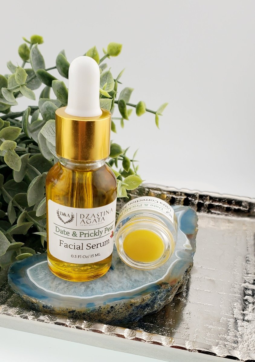 Date & Prickly Pear Facial Serum & Eye Balm Set - Dzastina Agata Natural