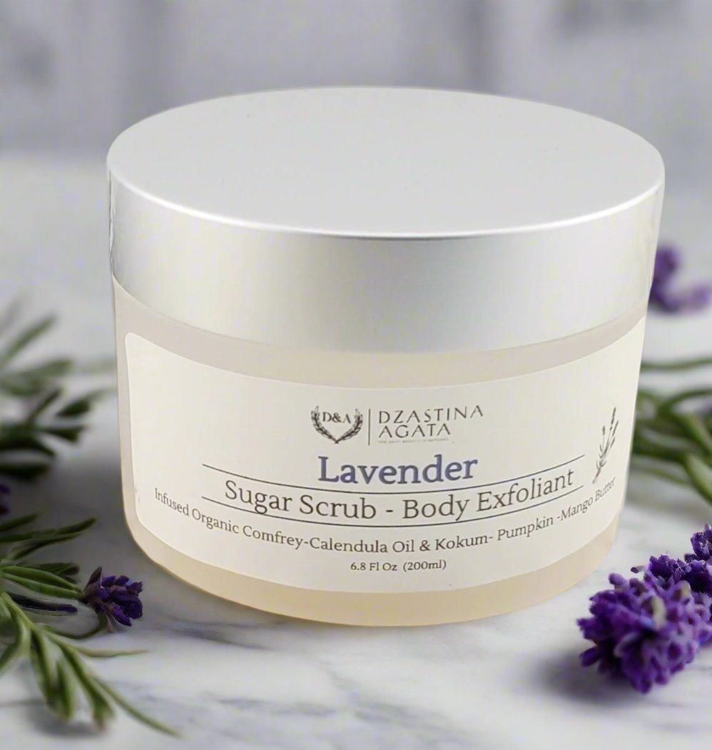 D&A Lavender Sugar Scrub - Dzastina Agata Natural