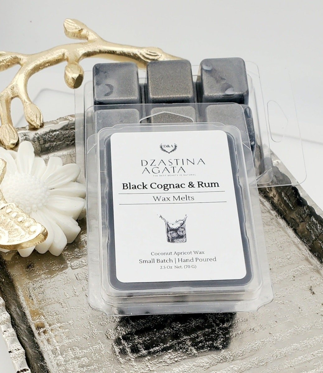 D&A Black Cognac & Rum Wax Melt - Dzastina Agata Natural