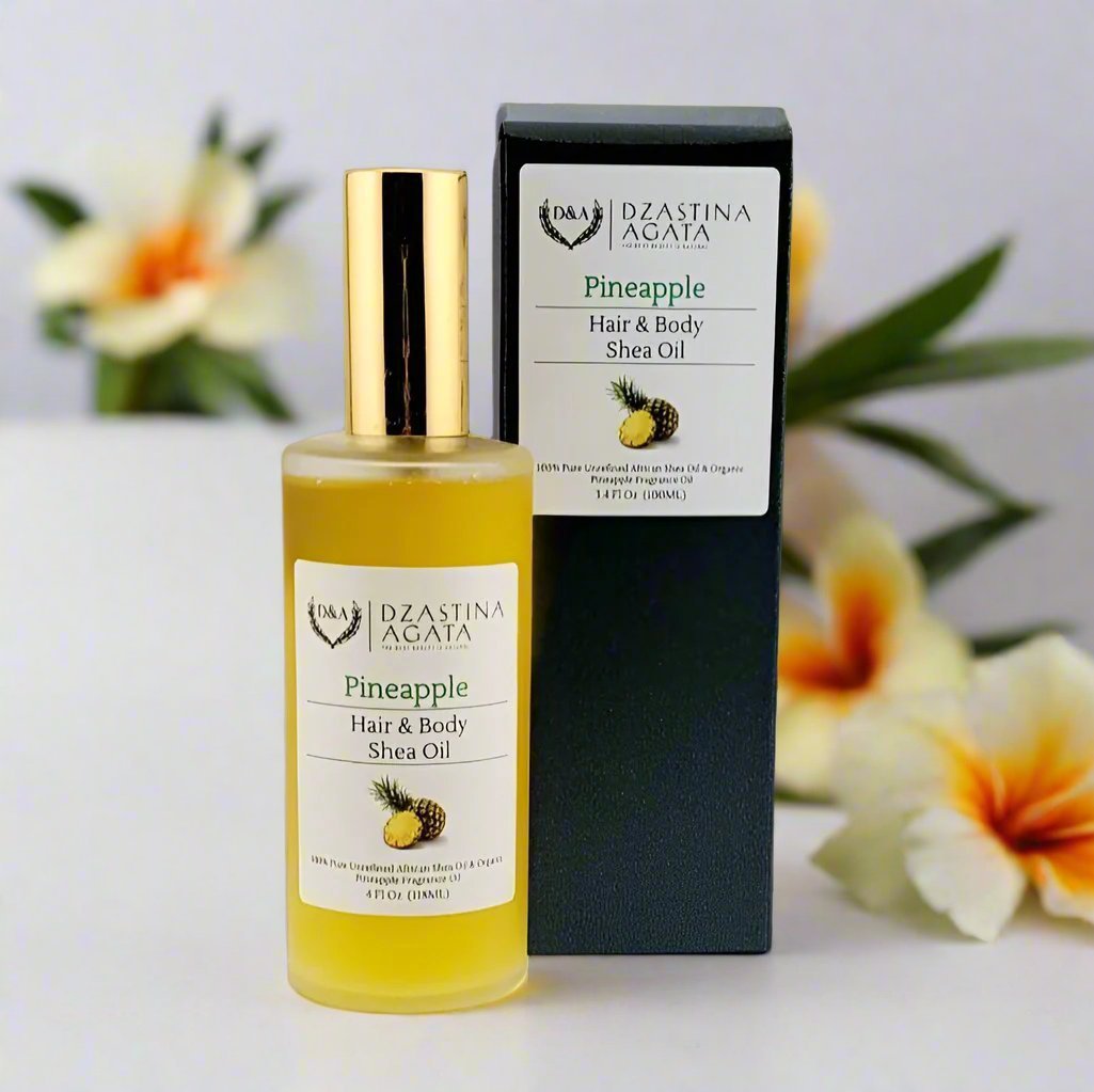 D&A Pineapple Shea Hair & Body Oil - Dzastina Agata Natural