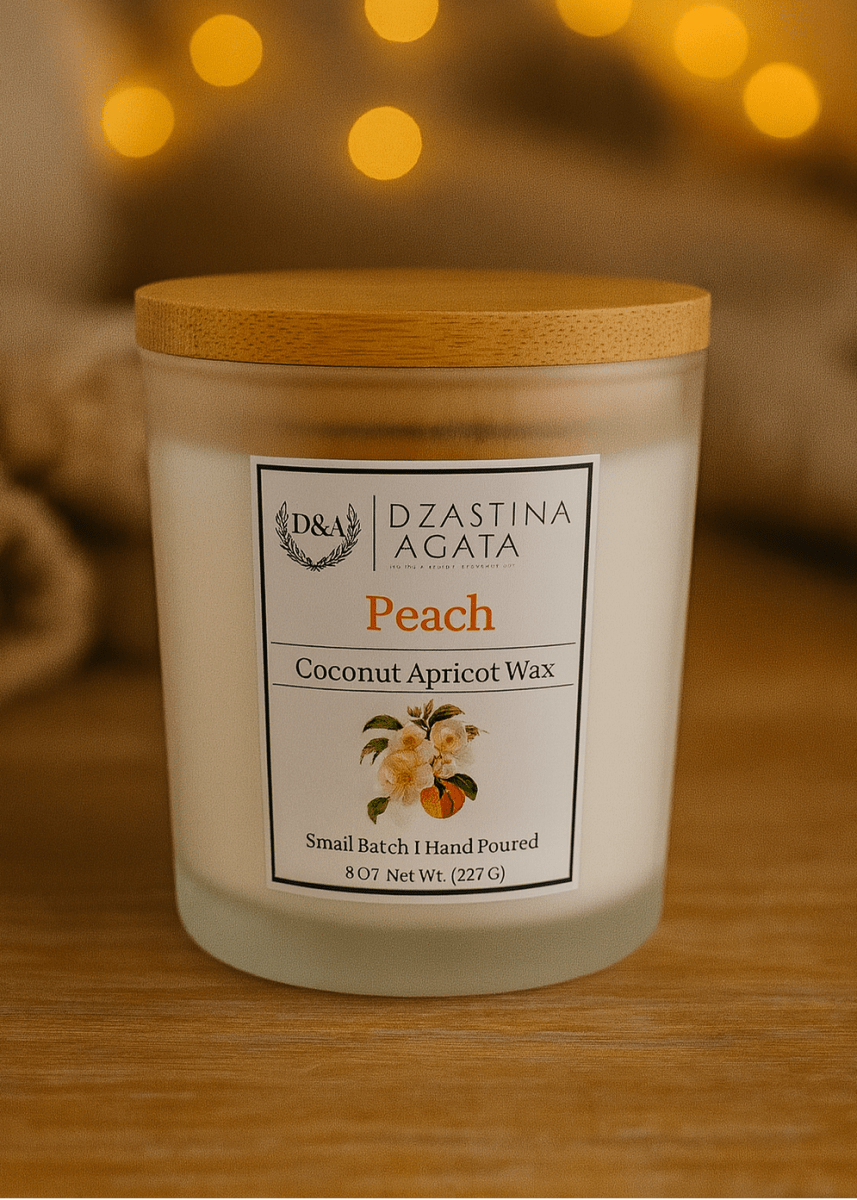 D&A Peach Candle - Dzastina Agata Natural