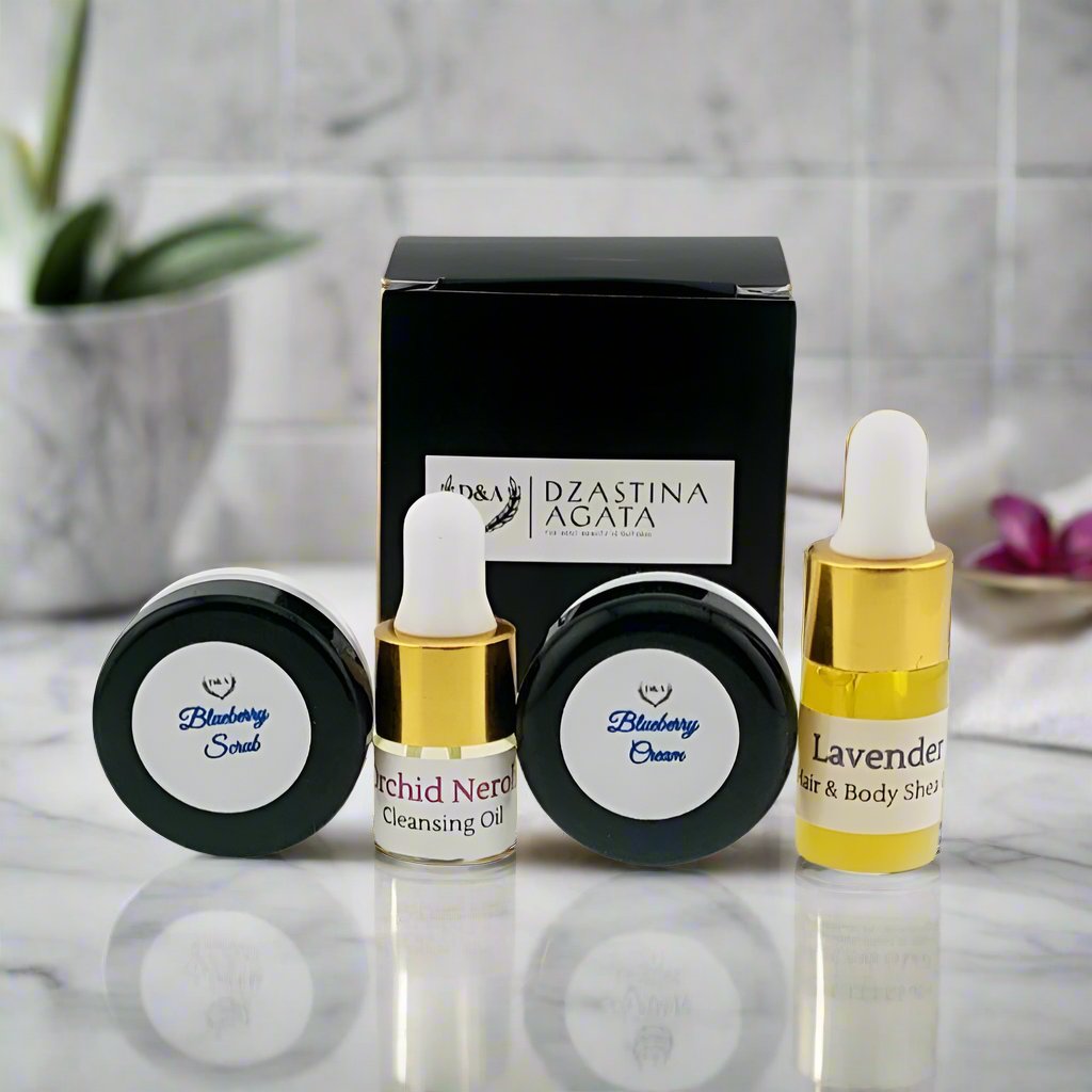 Blueberry Travel Set (4 piece) - Dzastina Agata Natural