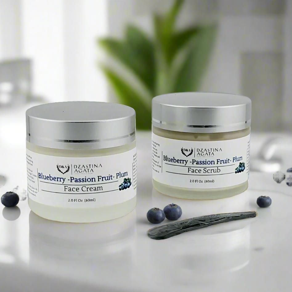 Blueberry Facial Scrub & Cream Set - Dzastina Agata Natural