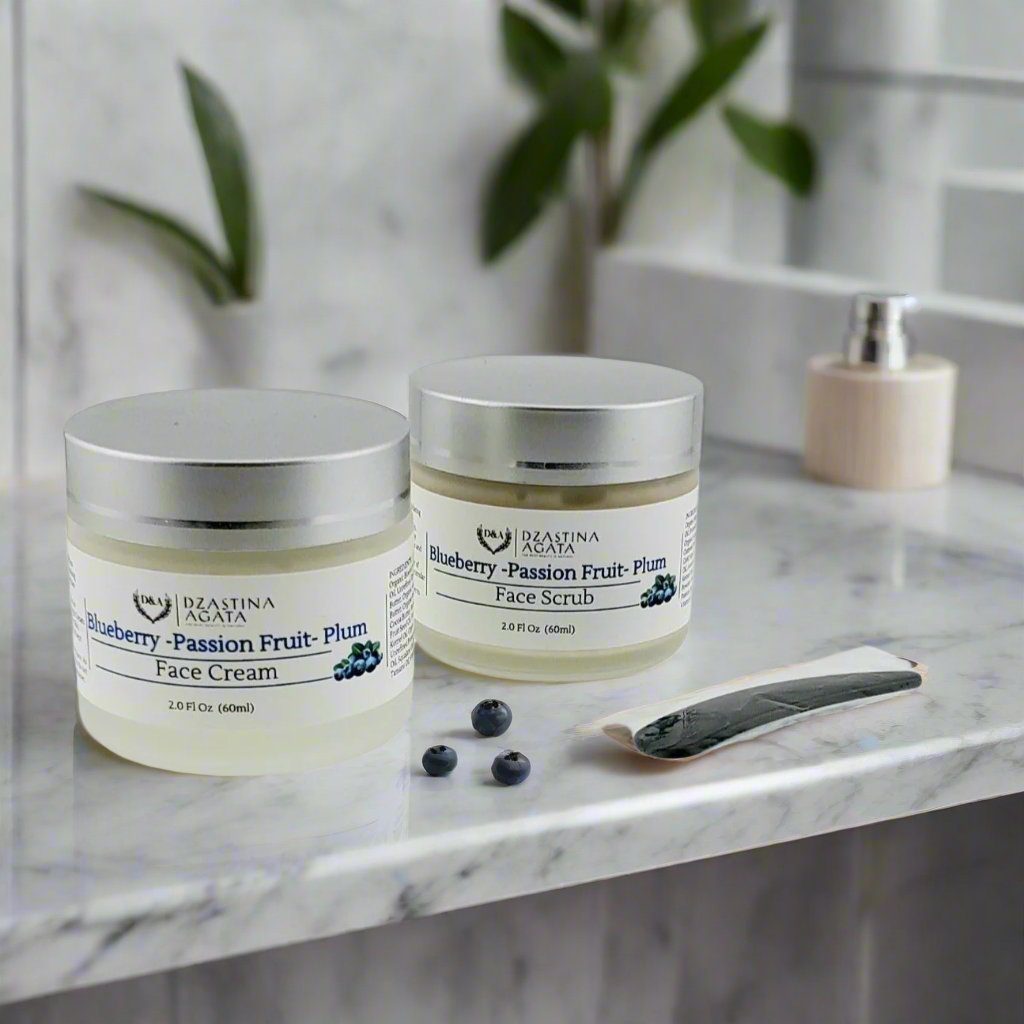 Blueberry Facial Scrub & Cream Set - Dzastina Agata Natural