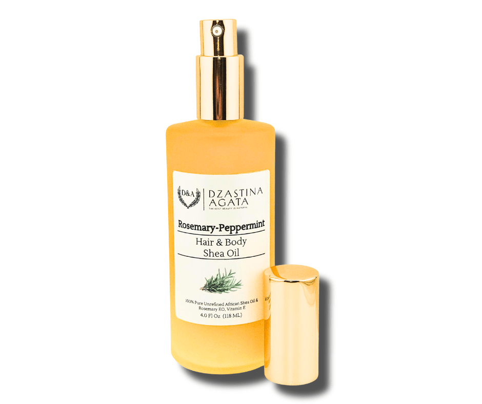 D&A Rosemary - Peppermint Shea Hair & Body Oil - Dzastina Agata Natural