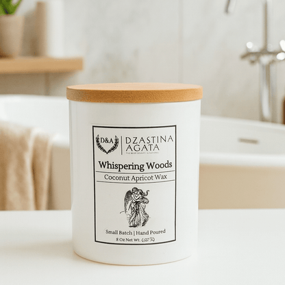 D&A Whispering Woods Candle - Dzastina Agata Natural