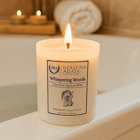 D&A Whispering Woods Candle - Dzastina Agata Natural
