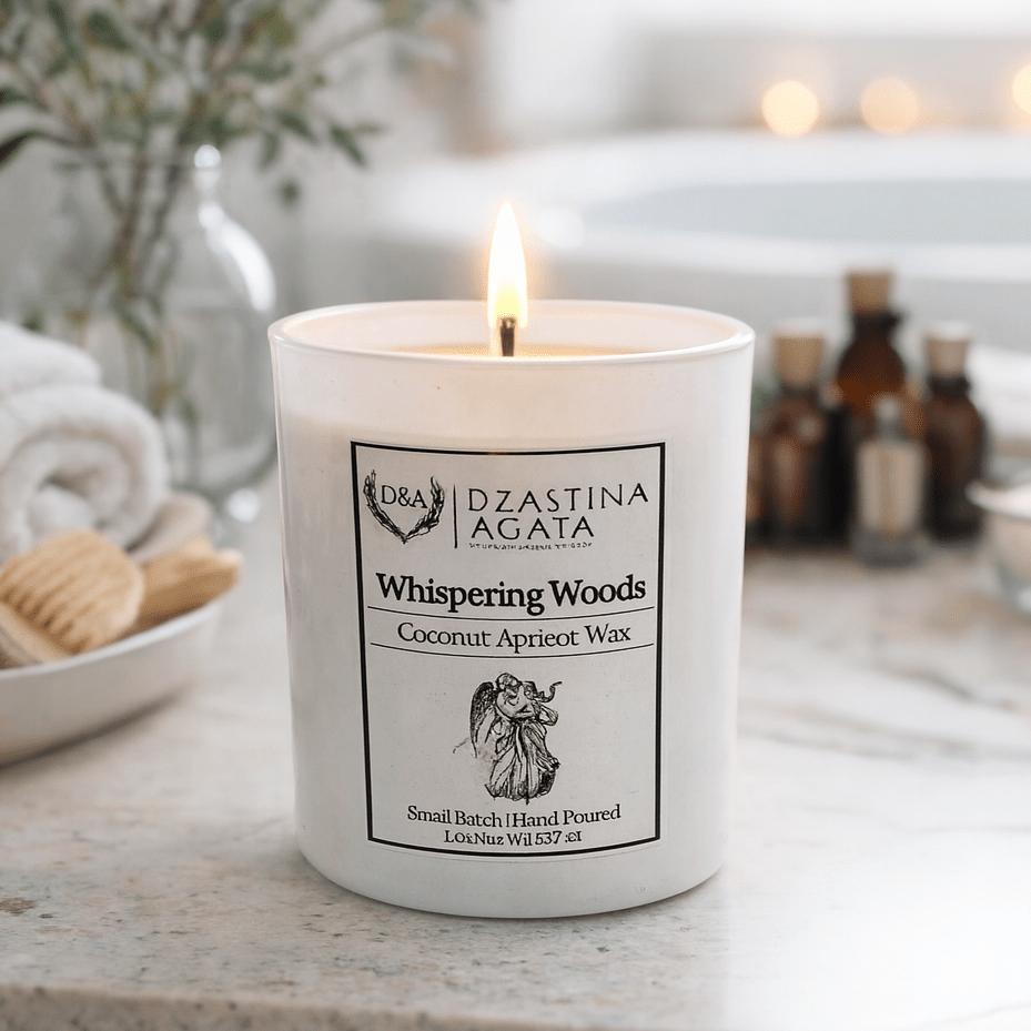 D&A Whispering Woods Candle - Dzastina Agata Natural