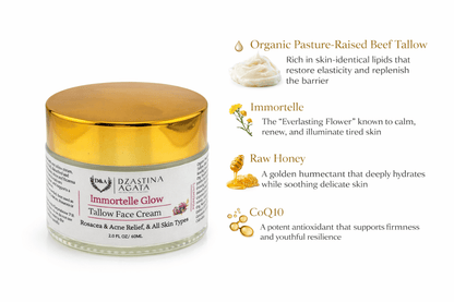 Immortelle Glow Tallow Face Cream - Dzastina Agata Natural