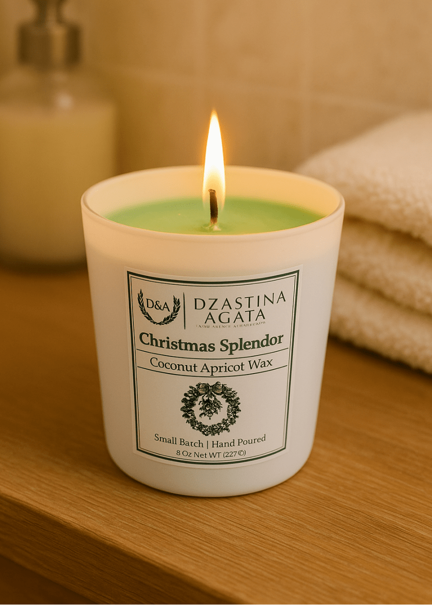 D&A Christmas Splendor Candle - Dzastina Agata Natural