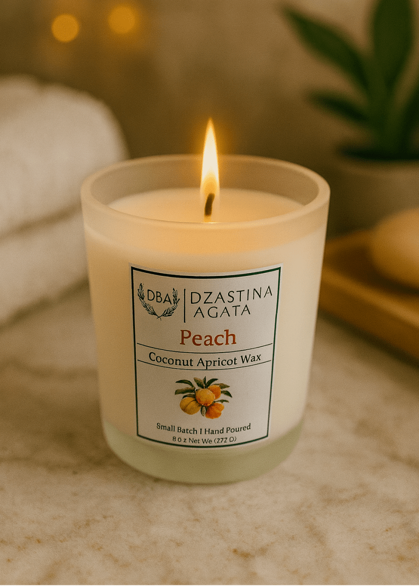 D&A Peach Candle - Dzastina Agata Natural