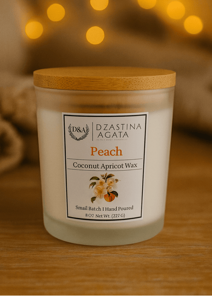 D&A Peach Candle - Dzastina Agata Natural