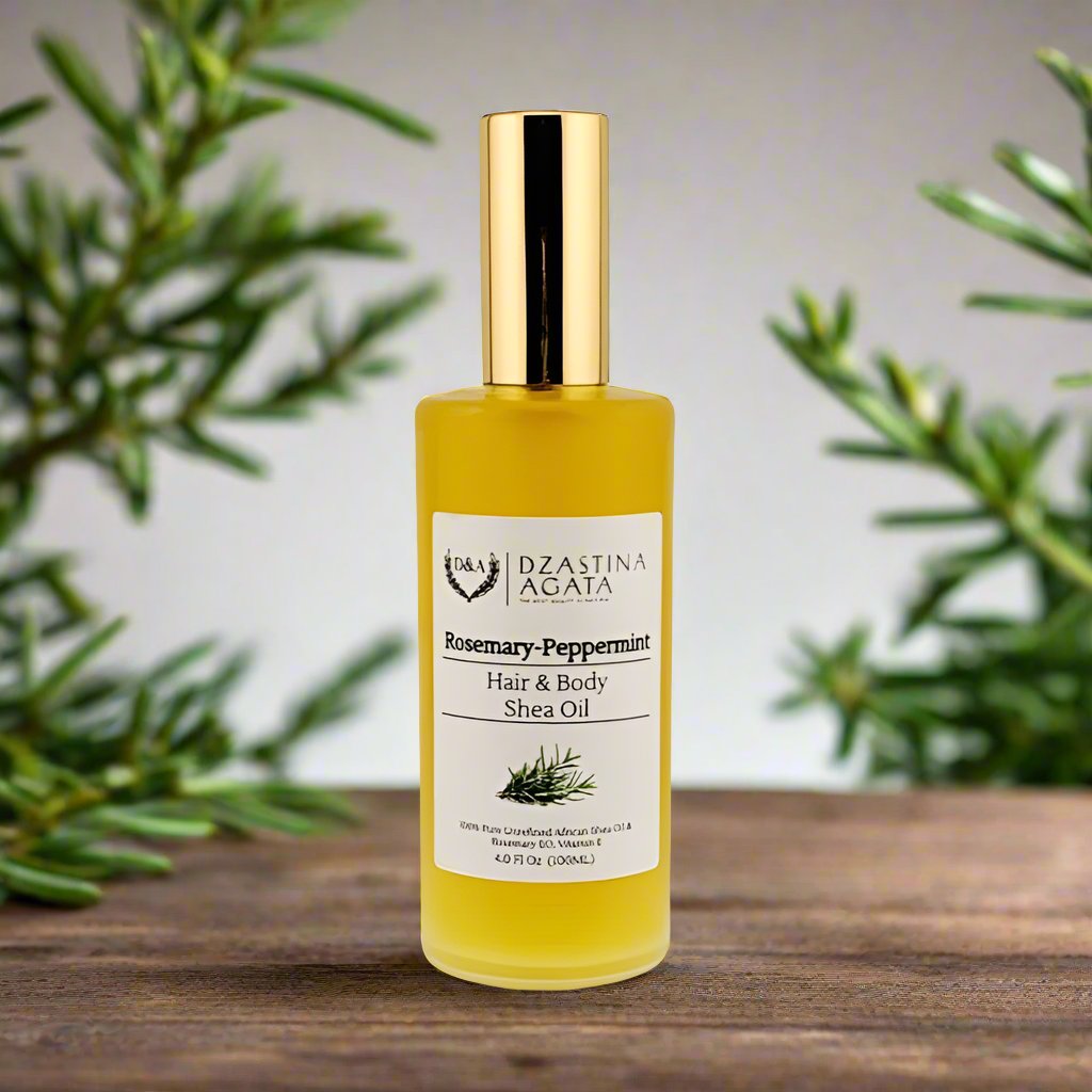 D&A Rosemary-Peppermint Shea Hair & Body Oil