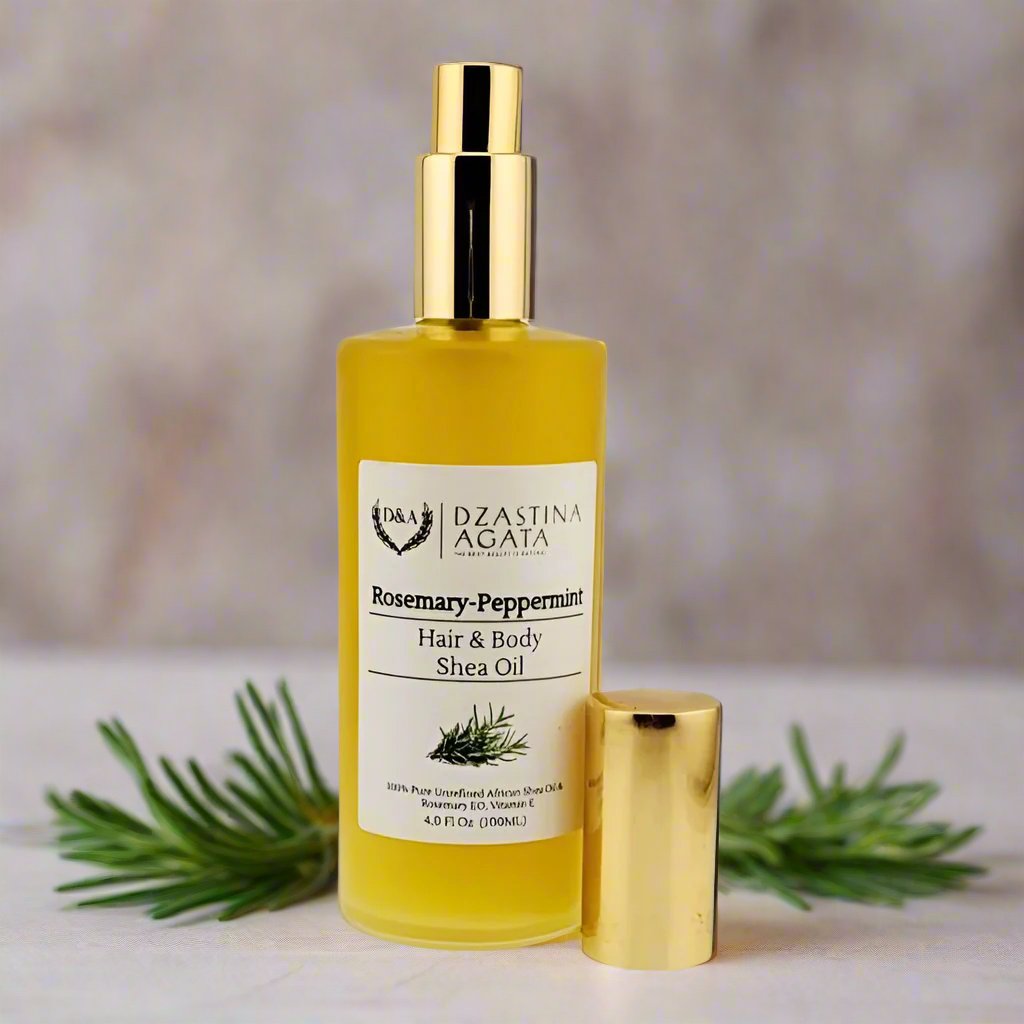 D&A Rosemary-Peppermint Shea Hair & Body Oil