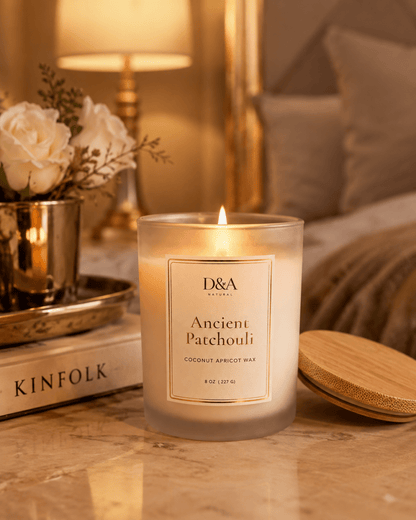 Ancient Patchouli Coconut Apricot Wax Candle | D&A Natural - Dzastina Agata Natural