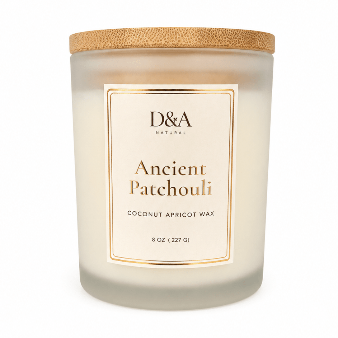 Ancient Patchouli Coconut Apricot Wax Candle | D&A Natural - Dzastina Agata Natural