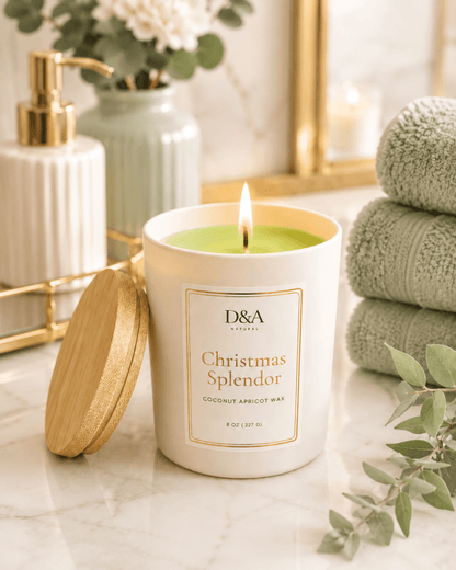 Christmas Splendor Coconut Apricot Wax Candle | D&A Natural - Dzastina Agata Natural