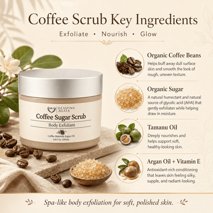 Coffee Sugar Scrub D&A Natural - Dzastina Agata Natural