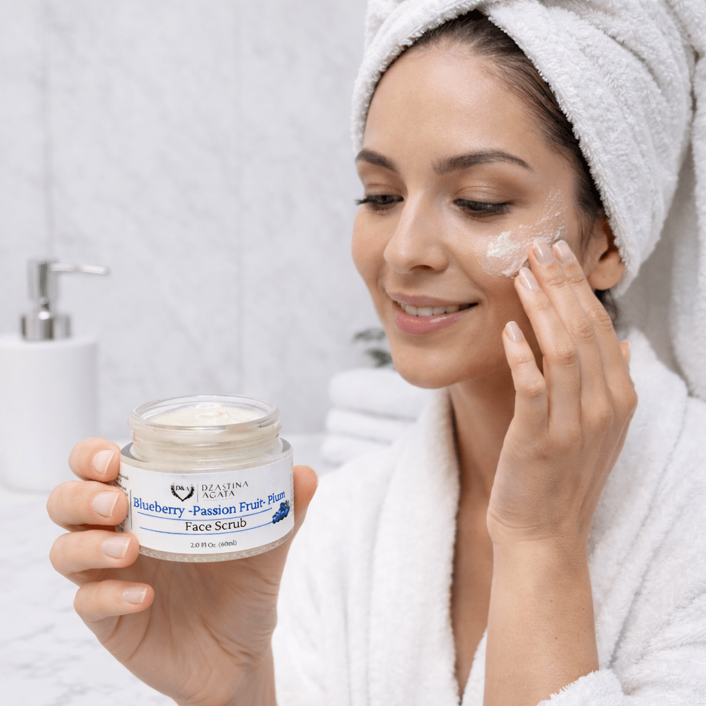 Blueberry Facial Scrub - Dry to Normal Skin - Dzastina Agata Natural
