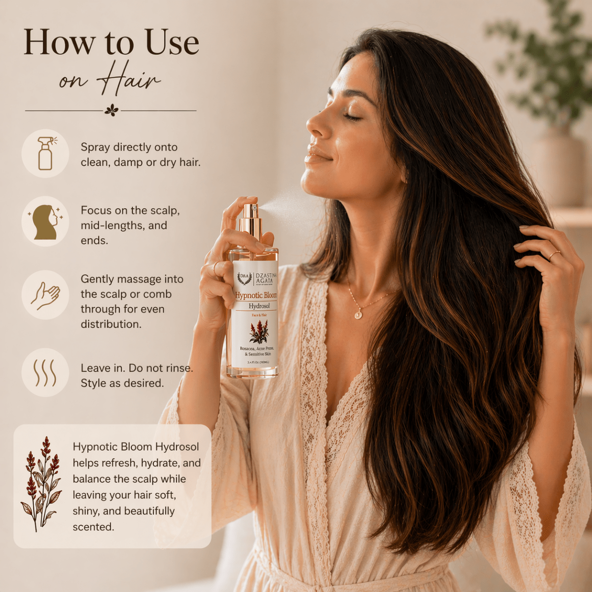 Hypnotic Bloom Hydrosol - Dzastina Agata Natural