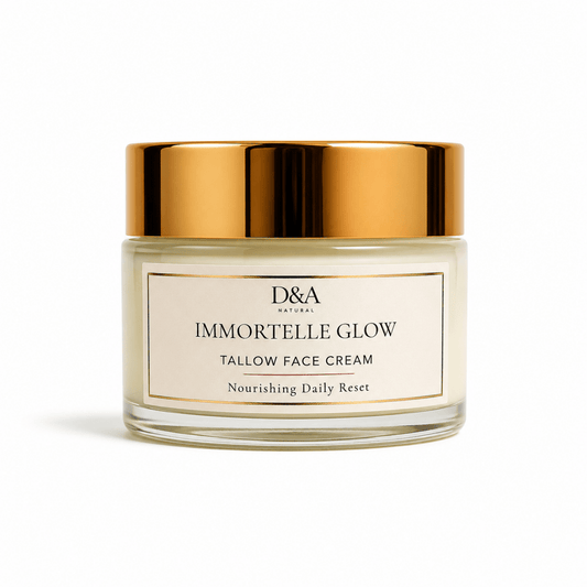 Immortelle Glow Tallow Face Cream for Mature & Sensitive Skin - Dzastina Agata Natural
