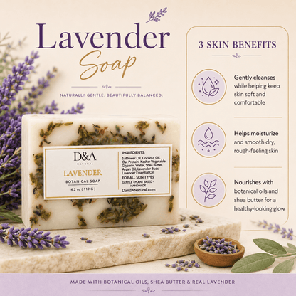 Lavender Soap with Lavender Essential Oil - Dzastina Agata Natural