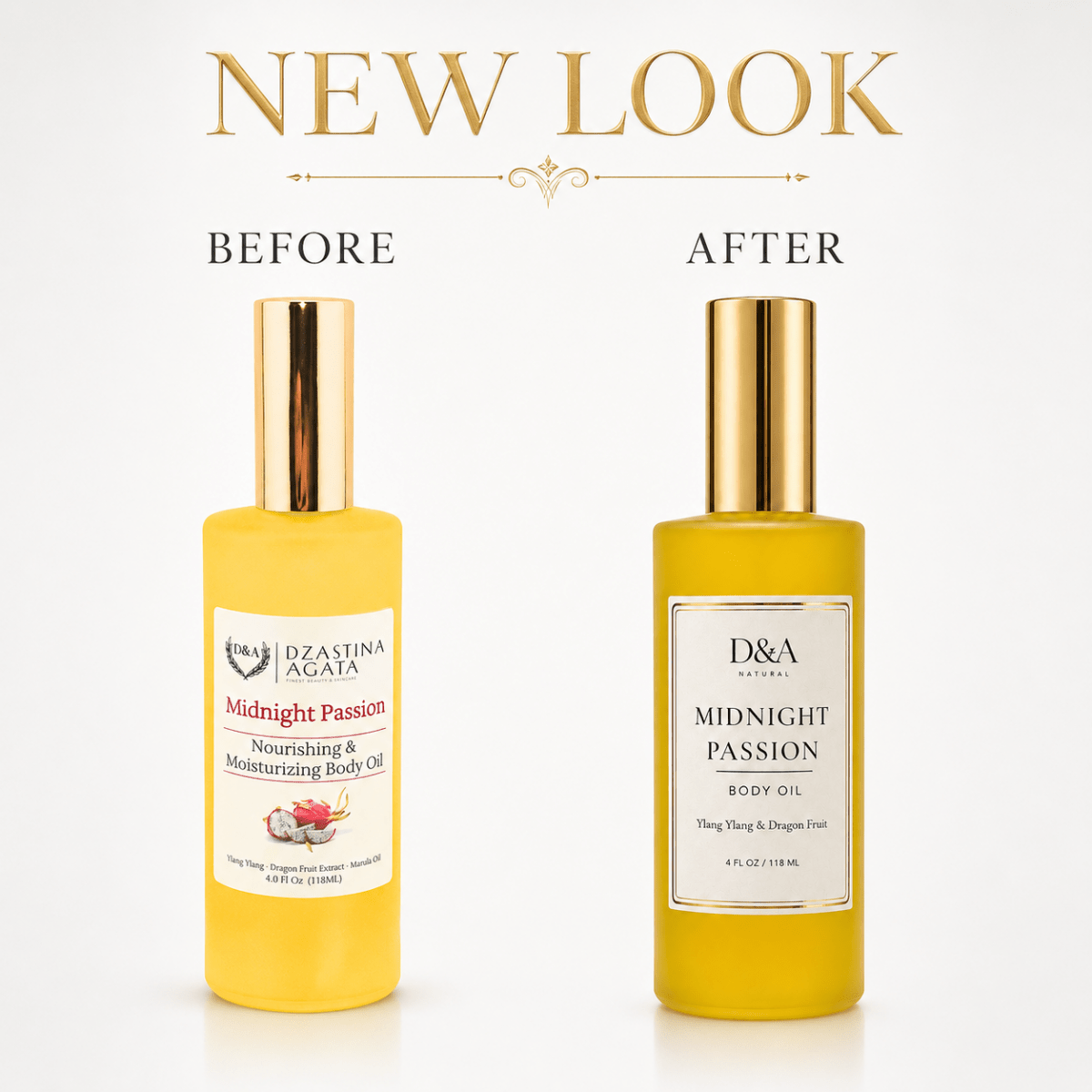D&A Midnight Passion Body Oil - Dzastina Agata Natural