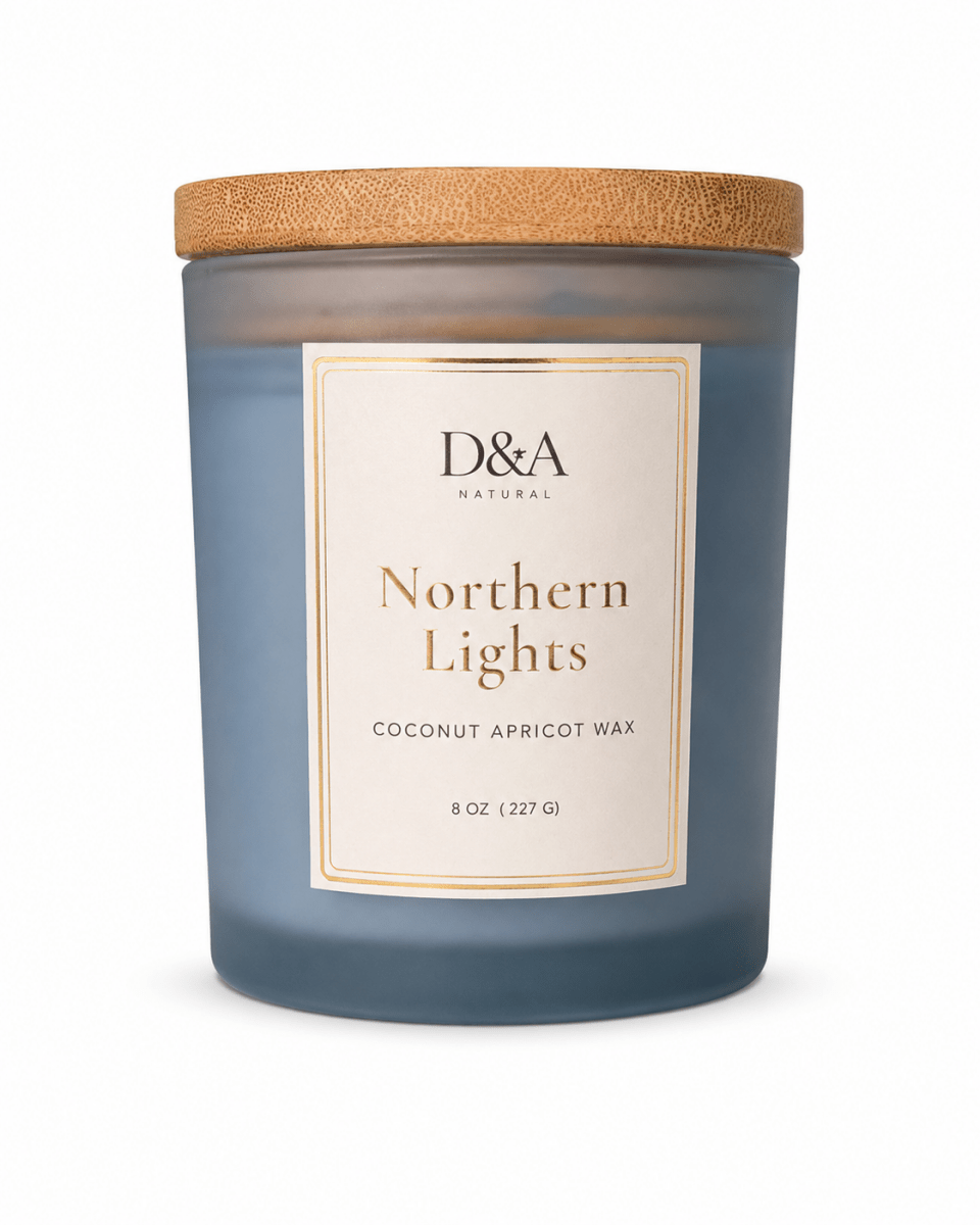 Northern Lights Coconut Apricot Wax Candle | D&A Natural - Dzastina Agata Natural