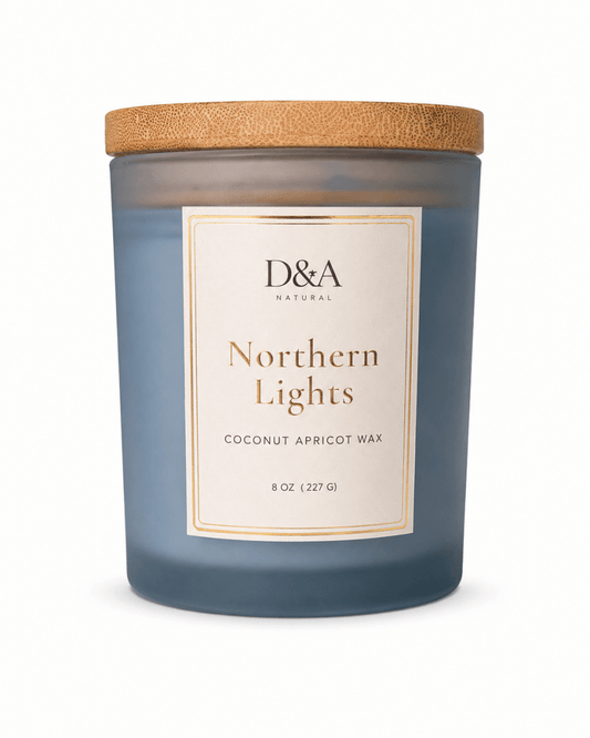 Northern Lights Coconut Apricot Wax Candle | D&A Natural - Dzastina Agata Natural