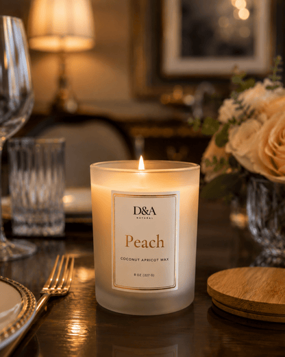 Peach Coconut Apricot Wax Candle | D&A Natural - Dzastina Agata Natural