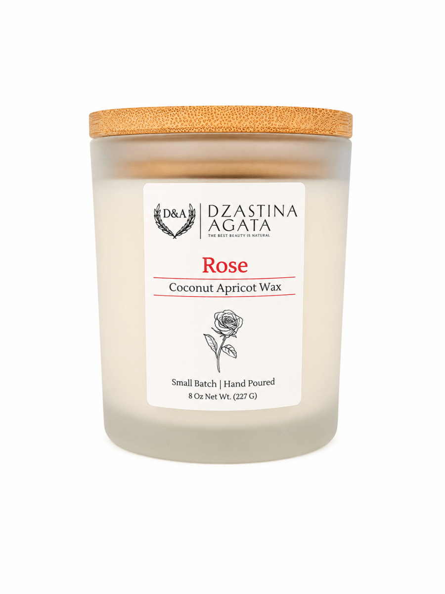 Rose Coconut Apricot Wax Candle | D&A Natural - Dzastina Agata Natural
