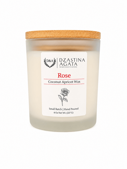 Rose Coconut Apricot Wax Candle | D&A Natural - Dzastina Agata Natural