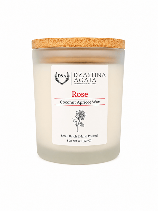 Rose Coconut Apricot Wax Candle | D&A Natural - Dzastina Agata Natural