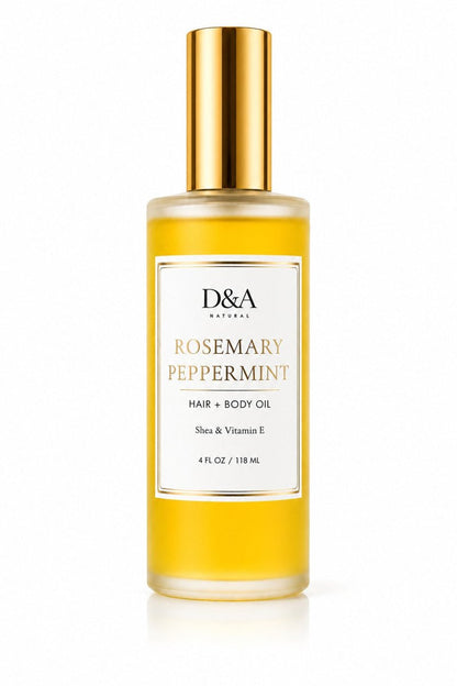 Rosemary-Peppermint Shea Hair & Body Oil | D&A Natural - Dzastina Agata Natural
