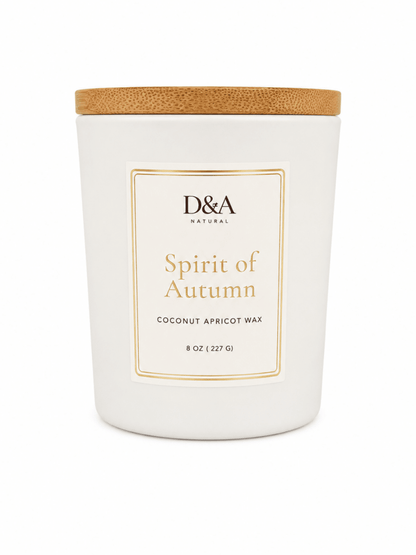 Spirit of Autumn Coconut Apricot Wax Candle | D&A Natural - Dzastina Agata Natural
