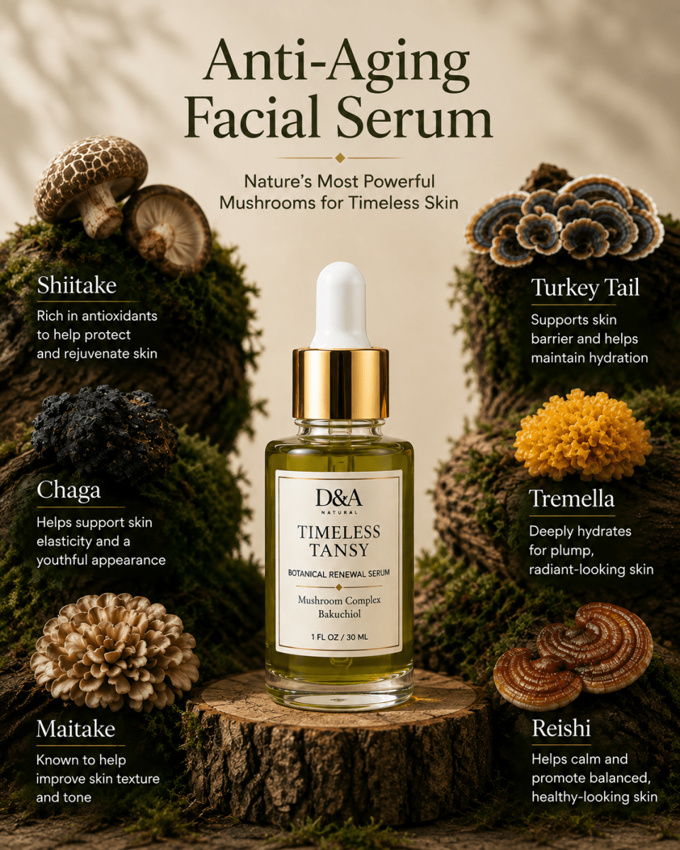 Timeless Tansy Facial Serum - Mature & Anti-Aging Skin - Dzastina Agata Natural
