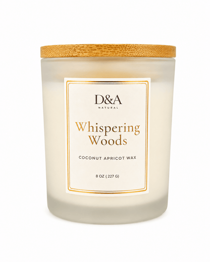 Whispering Woods Coconut Apricot Wax Candle | D&A Natural - Dzastina Agata Natural